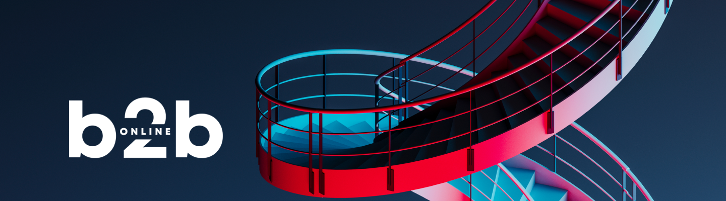 Spiral Staircase In Blue And Red