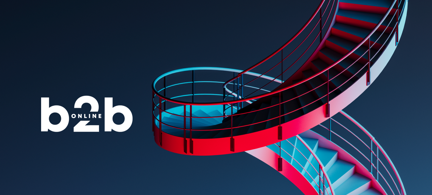 Spiral Staircase In Blue And Red