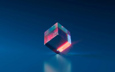 Transparent Cube Balancing On It's Corner