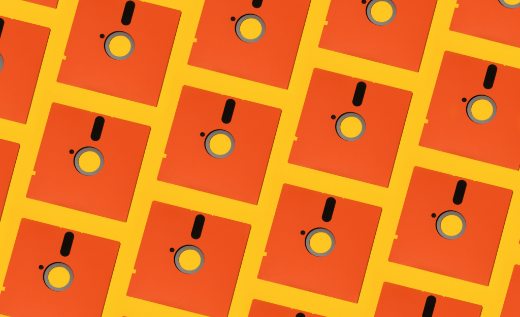 outdated technology floppy disks